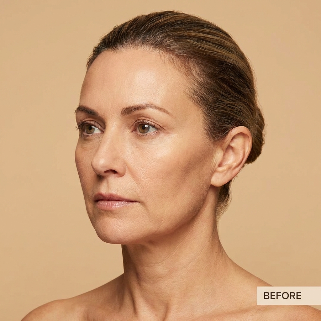Before cheek filler treatment